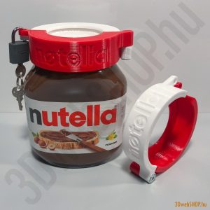   NOTELLA - nutella zár - 3D nyomtatott bilincs, ajándék lakattal a nutella 750ml-es kiszereléséhez
